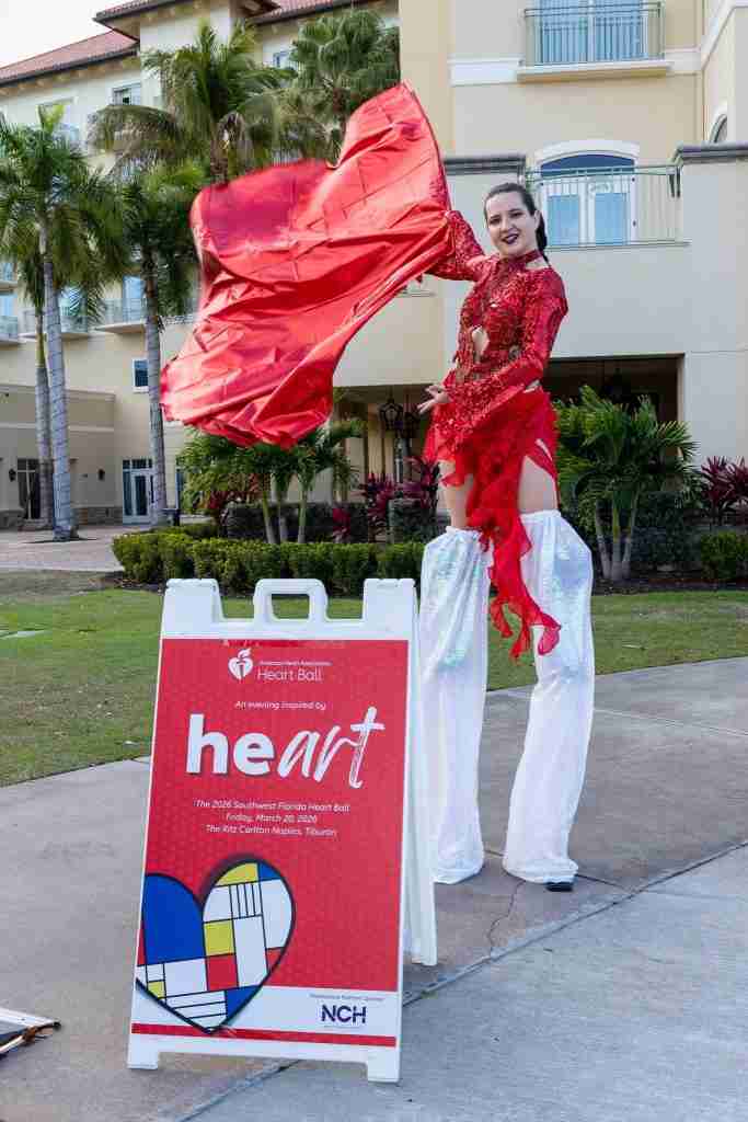 Stilt Walker Heart Ball